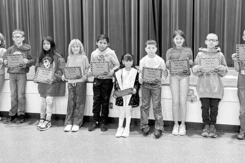 Left, Woodrow Wilson 2nd grade Students of the Month are Bella Fitzgerald, Tucker Ingram, River Wolf, Stella Dobson, Kaenan Mack, Evelin Rivera-Rios, Driller Smith, Vanessa Gunville, Ivan Gordon and Aidan Rogers. (Courtesy photo)
