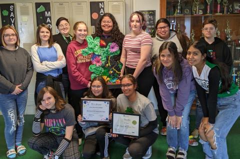 VARNUM STUDENTS WIN UPCYLED ART CONTEST
