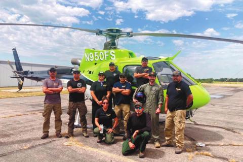 Navajo Heliteck Crew Helping Area Firefighters