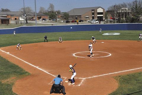 Seminole State softball team taking on Northeastern OK AM College Thursday afternoon. Staff Photo by Bill Anderson