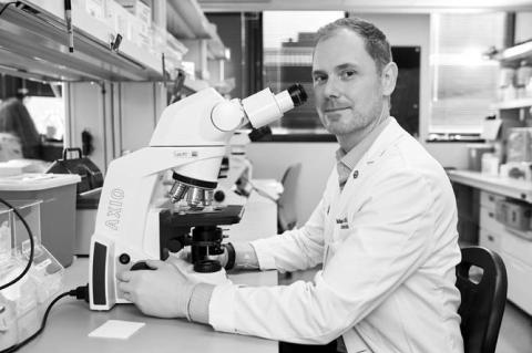 Pictured left is physician-scientist Matlock Jeffries, M.D. (OMRF photo)