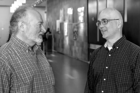 Drs. Mark Fishbein and Jason Belden have been working together with the College of Arts and Sciences to merge their respective departments into the Department of Biology. (Photo provided)