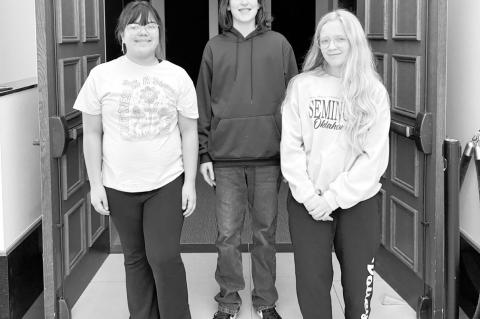 Konnor Robertson, Band Director for Seminole Public Schools, reported that students Hannah Battles, Veloria Dockery, Barry Meneses, Ruxin Stanfill and Quinn White (pictured above), earned spots in the East Central Oklahoma Band Directors Association (ECOB