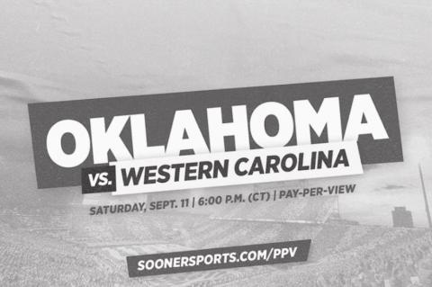 OU-W. Carolina to be Televised on Pay-for View
