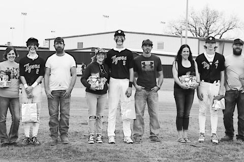 Maud High School honored three of their seniors Tuesday night. Pictured left to right: Colt Abbott, Carsyn Bodkins and Jacob Glasco.
