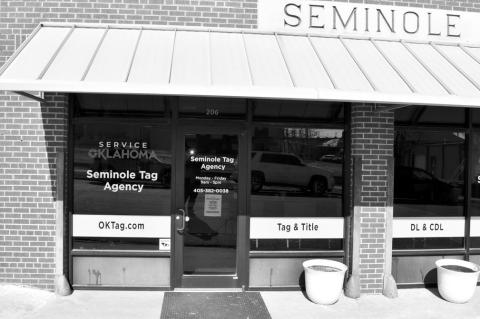 Pictured is the Seminole Tag Agency at 206 E. Evans. All tag agencies across Oklahoma closed Feb. 12 and will reopen Tuesday, Feb. 17 as the agency responsible for providing driver and motor vehicle services on behalf of the state overhauls its system. (S