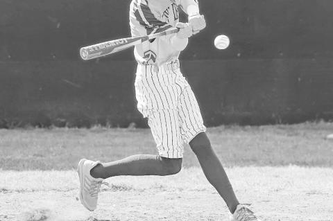 New Lima Falcon Tanner Johnson has his eye on the ball as he takes a swing. Courtesy Photo by Glen Bryan