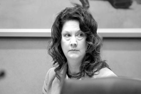 Lee Anne Bruce Boone, Executive Director of the Oklahoma Ethics Commission, attends a meeting of the House Elections and Ethics Committee on Feb. 26, 2024. (Ted Streuli/Oklahoma Watch)