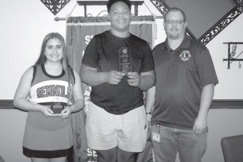 Lions Club Honors Students of The Month
