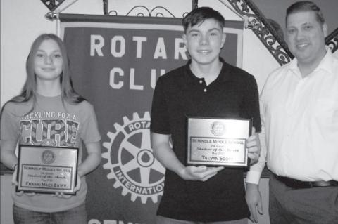 Seminole Middle School Announces Rotary Students of The Month