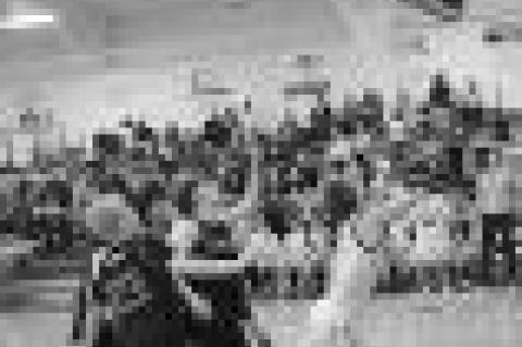 Varnum Whippet Devyn Fullbright flies in for the basket Tuersday evening.