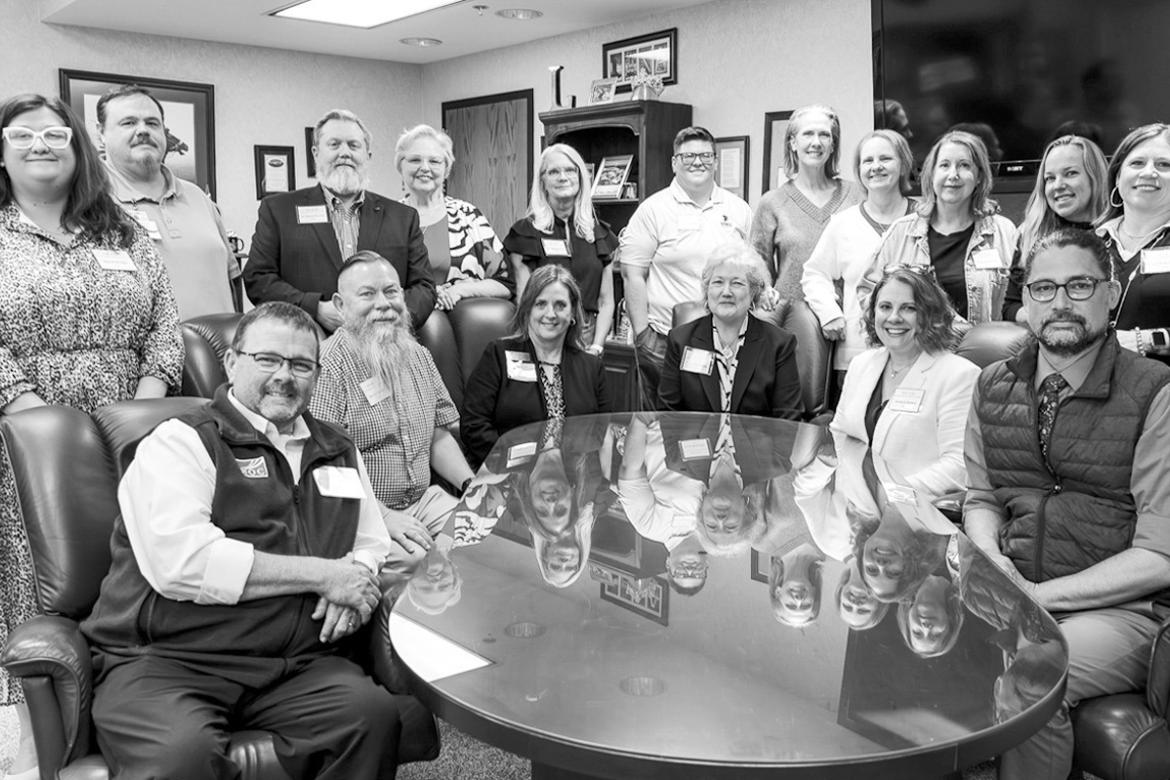 Administrators and staff from Northern Oklahoma College in Tonkawa, Enid and Stillwater visited with Seminole State College leaders on Feb. 26 to discuss Higher Learning Commission accreditation efforts. Representatives from both institutions learned abou