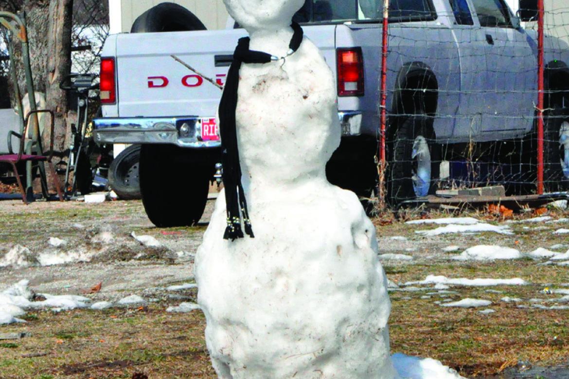Although most of the snow that fell last weekend has melted from the ground, snowmen were still visible around Seminole as the week ended. Bitterly cold temperatures are expected this weekend, especially on Saturday, but no snow was in the forecast. —St