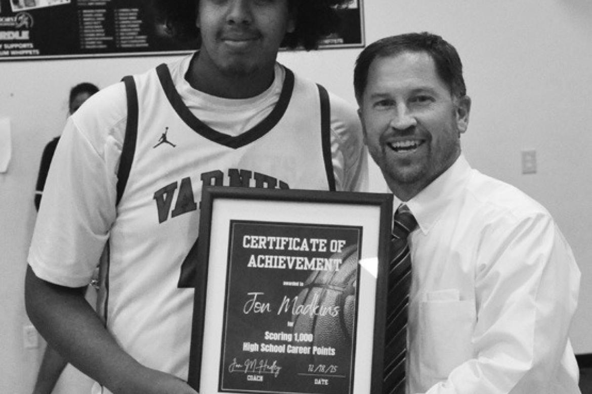 Varnum Whippet Jon Madkins was selected by the OCA to the All State Small East team and also the All Star Small East team. Staff Photo by Bill Anderson