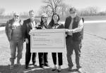 Pictured l-r: Councilman Barry Tucker, Councilman Richard Ellwanger, City Manager Becky Stone, Congresswoman Stephanie Bice, and Mayor of Wewoka Tom Ryan at the City of Wewoka Wastewater Treatment Plant holding the ceremonial check. (Courtesy photo)